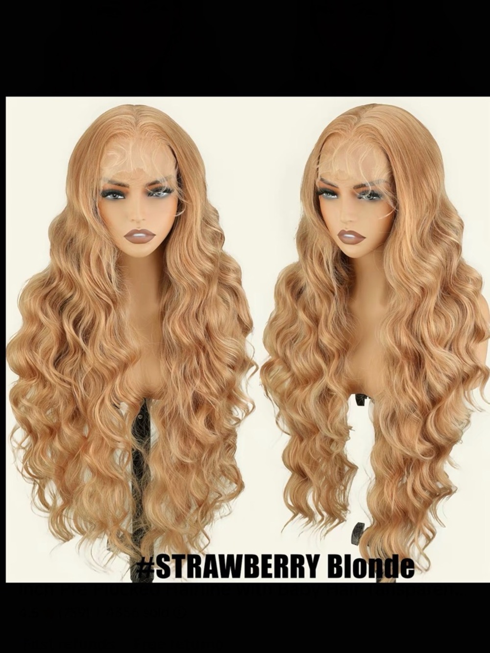 Strawberry Blonde Long Wavy Lace Front Wig by